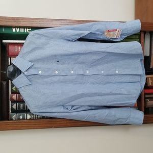 Mossimo blue striped LS shirt size S NWT
